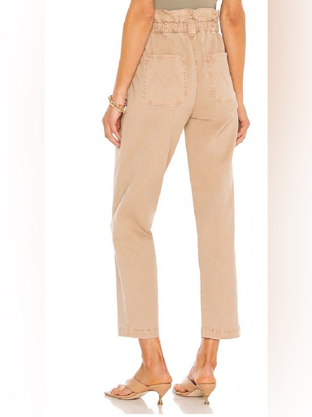MOTHER The Yoyo Ruffle Greaser High Waisted Ankle Jeans, size 27